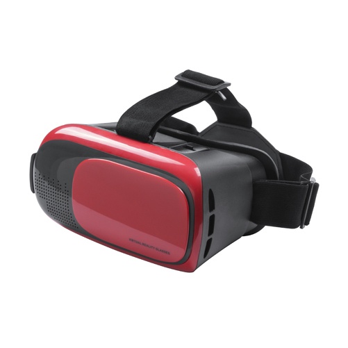 Logo trade advertising products image of: Virtual reality glasses set, red color
