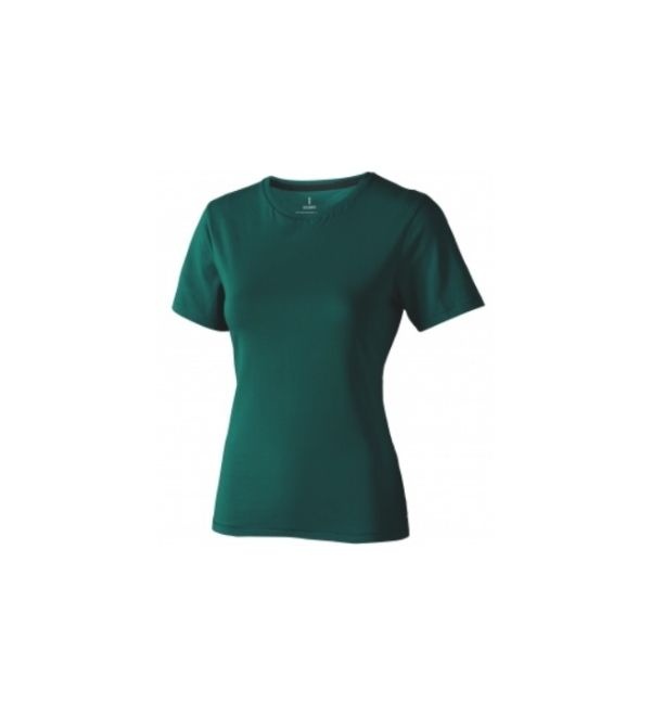 Logo trade advertising products picture of: Nanaimo short sleeve ladies T-shirt, dark green