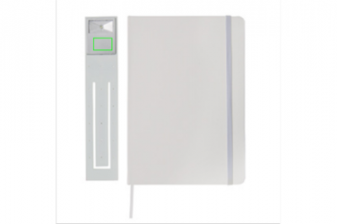 Logotrade advertising product image of: A5 Notebook & LED bookmark, white