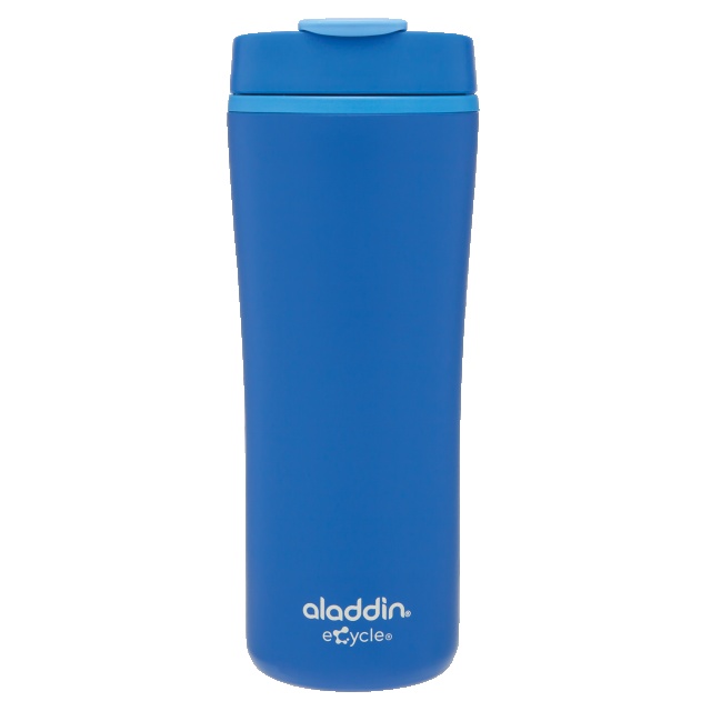 Logo trade advertising product photo of: Thermos mug made of recyclable material, blue
