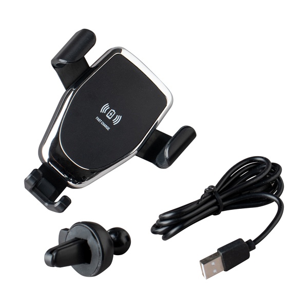 Logo trade corporate gifts image of: Incharge wireless car charger, black