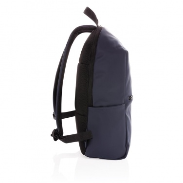 Logotrade corporate gift picture of: Smooth PU 15.6"laptop backpack, navy
