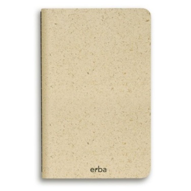 Logo trade promotional gifts picture of: Erba notebook made of grass, beige