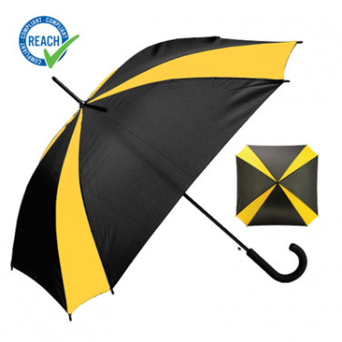 Logo trade corporate gifts picture of: Yellow and black umbrella Saint Tropez