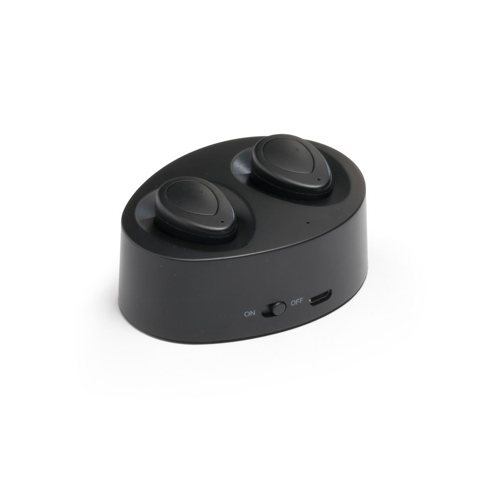 Logo trade advertising products image of: Wireless earphones CHARGAFF, black