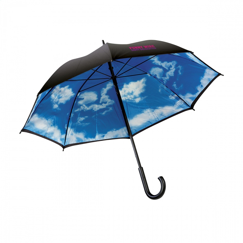 Logo trade promotional giveaways picture of: Umbrella  Image Cloudy Day, black