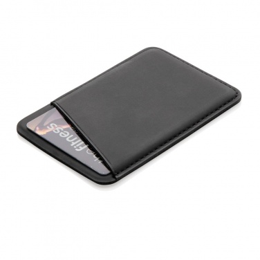 Logo trade advertising products picture of: Magnetic phone card holder, black