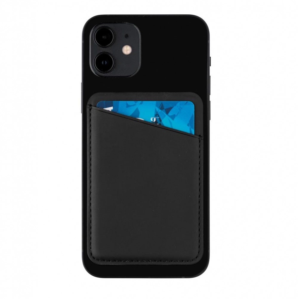 Logotrade business gift image of: Magnetic phone card holder, black