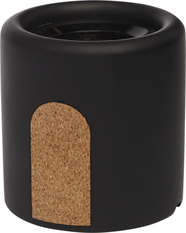 Logo trade promotional gift photo of: Roca limestone / cork Bluetooth® speaker, black