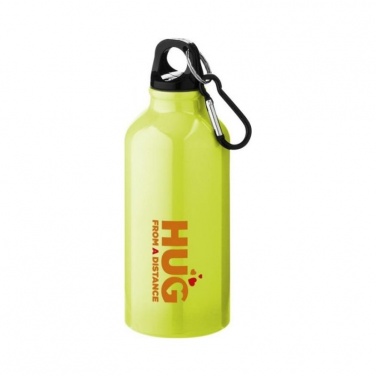 Logotrade business gift image of: Oregon drinking bottle with carabiner, neon yellow