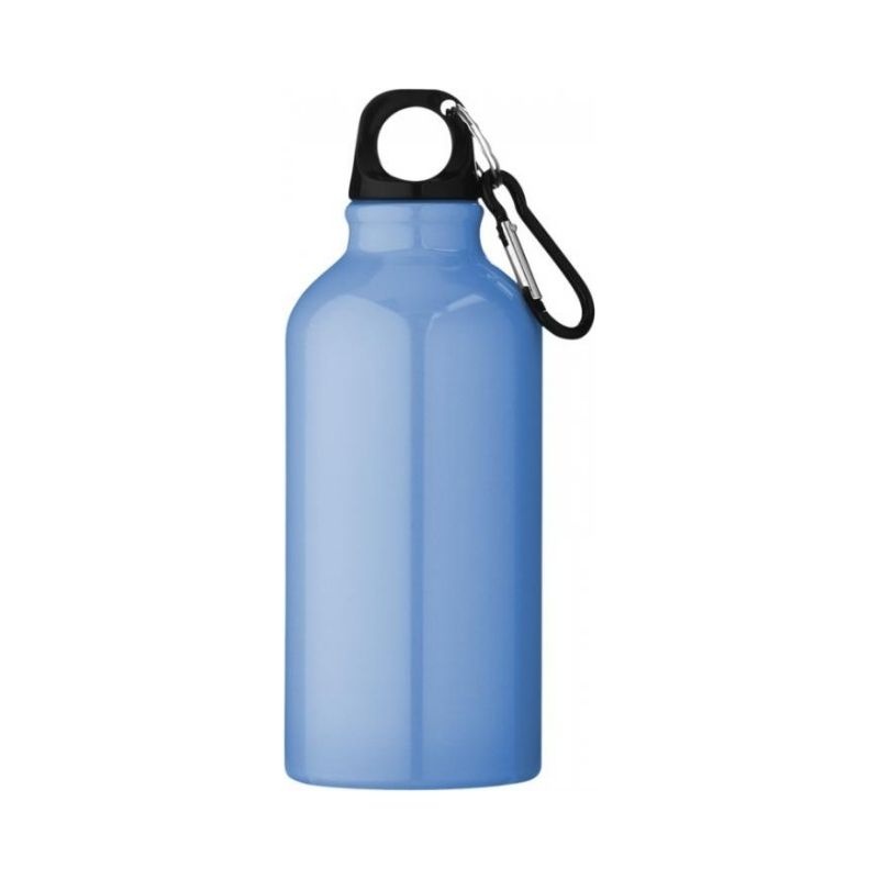 Logotrade advertising product picture of: Drinking bottle with carabiner, light blue