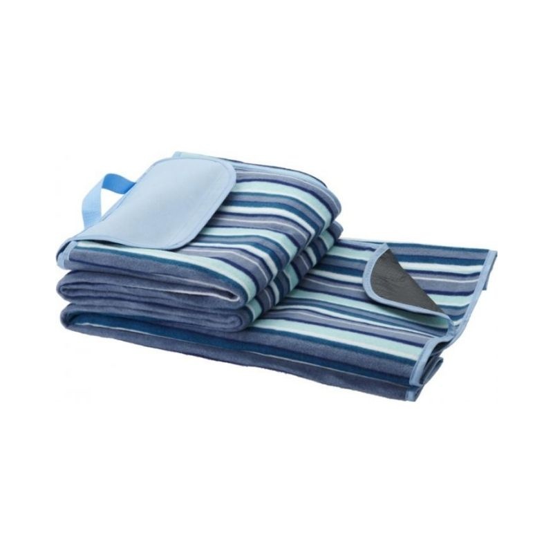 Logotrade promotional product picture of: Riviera picnic blanket, white, blue