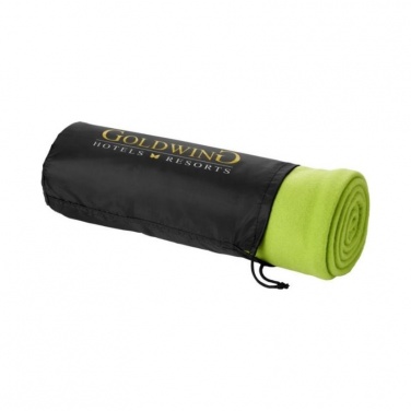 Logo trade advertising products picture of: Huggy blanket and pouch, light green