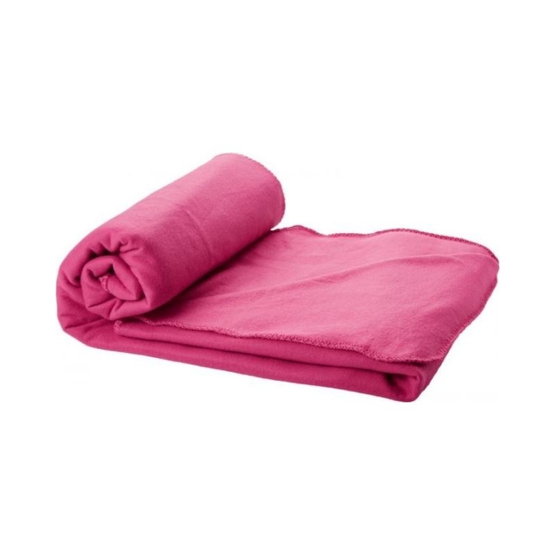 Logo trade promotional products image of: Huggy blanket and pouch, pink