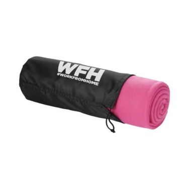Logo trade promotional merchandise photo of: Huggy blanket and pouch, pink