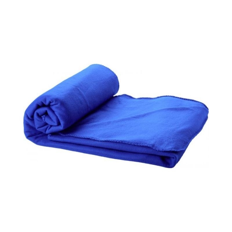 Logotrade business gift image of: Huggy blanket and pouch, royal blue