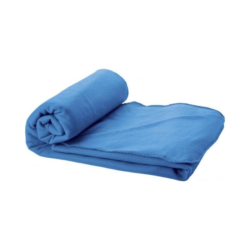 Logotrade promotional gift image of: Huggy blanket and pouch, process blue