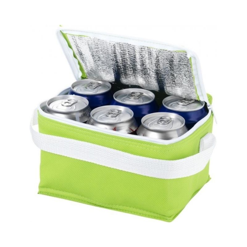 Logo trade promotional merchandise photo of: Spectrum 6-can cooler bag, lime
