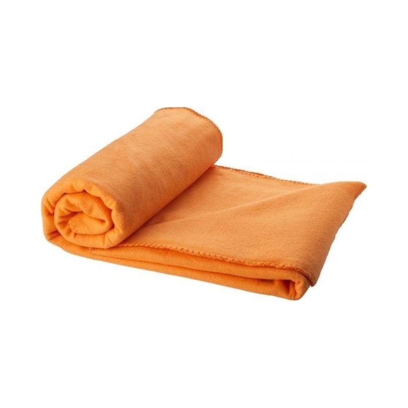 Logotrade corporate gift image of: Huggy blanket and pouch, orange