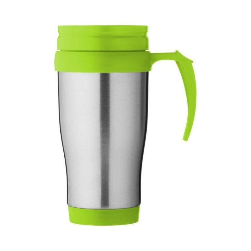 Logo trade advertising products image of: Sanibel insulated mug, light green