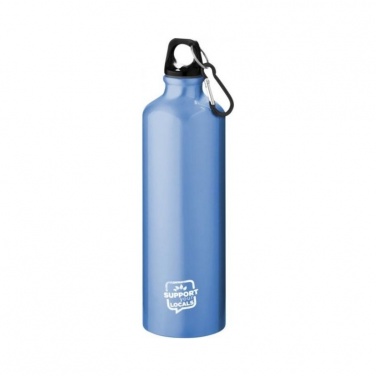 Pacific 770 ml sport bottle with carabiner, light blue with logo
