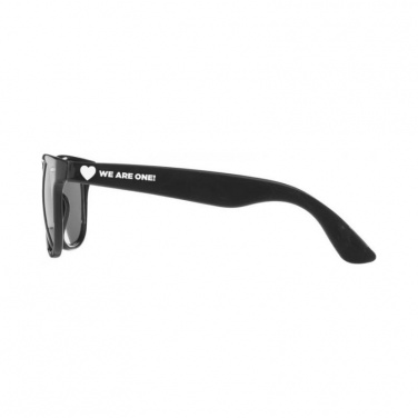 Sun Ray sunglasses, solid black with logo
