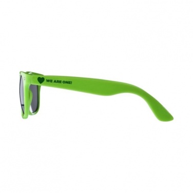 Sun Ray sunglasses, lime green with logo