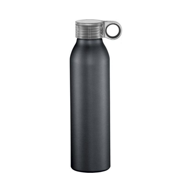 Logo trade corporate gifts image of: Grom aluminum sports bottle, black