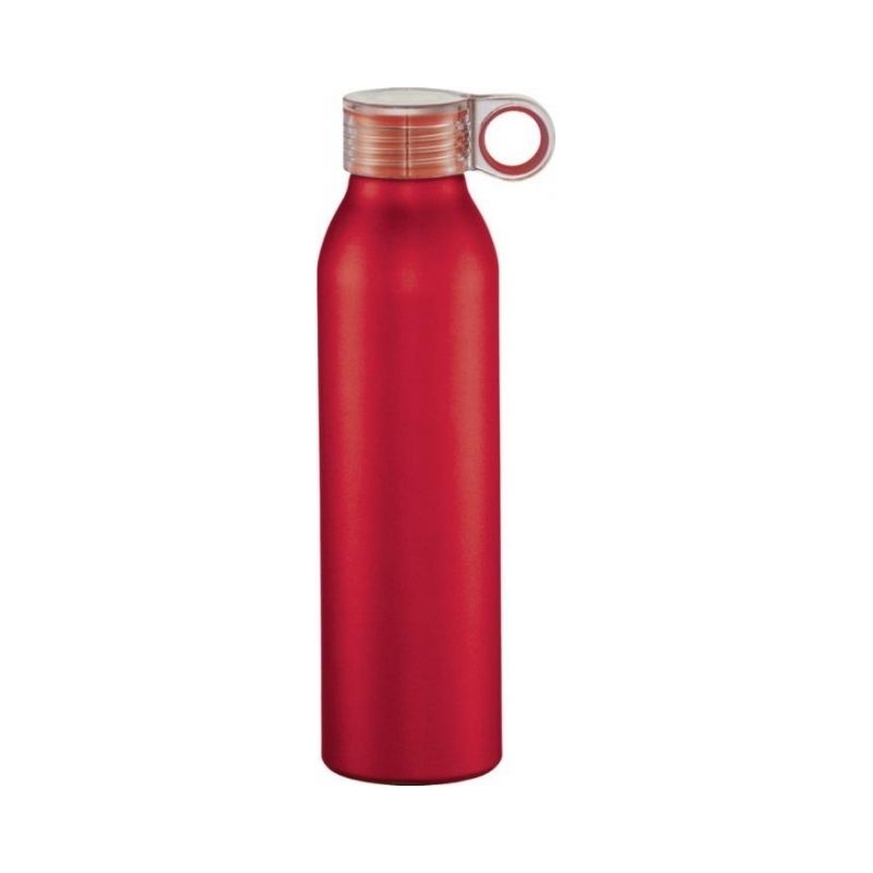 Logo trade business gifts image of: Sports bottle Grom aluminum, red