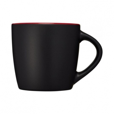 Logo trade promotional merchandise picture of: Riviera ceramic mug, black/red