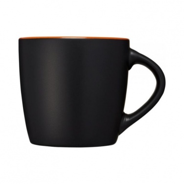 Logotrade promotional giveaway picture of: Riviera ceramic mug, black/orange