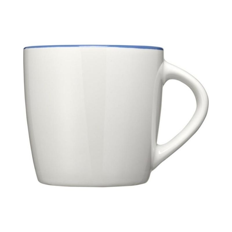 Logotrade promotional product image of: Aztec ceramic mug, white/blue