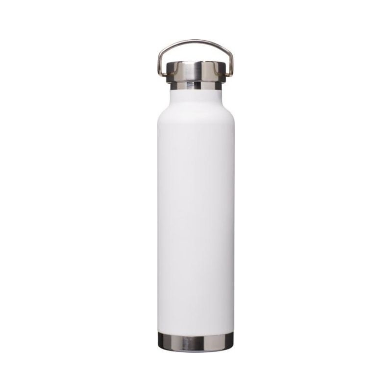 Logo trade business gifts image of: Thor Copper Vacuum Insulated Bottle, white