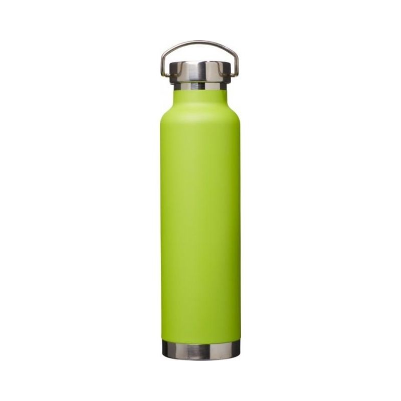 Logo trade promotional giveaways picture of: Thor copper vacuum insulated bottle, lime green