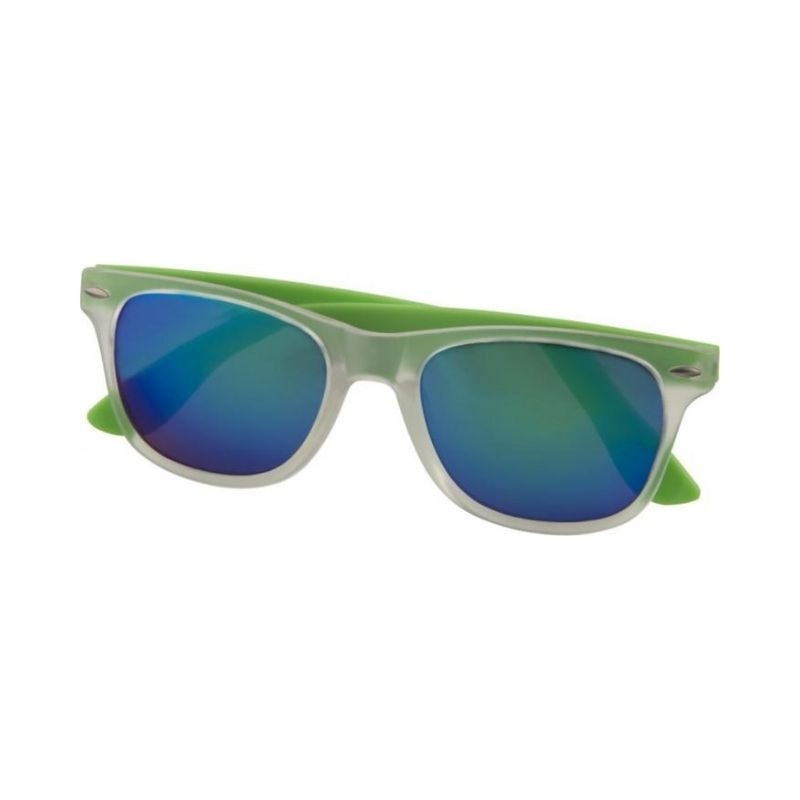 Logo trade corporate gift photo of: Sun Ray Mirror sunglasses, lime