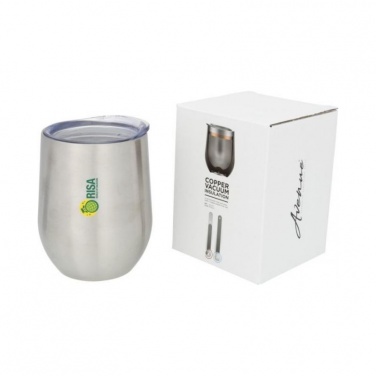Logo trade promotional products image of: Corzo Copper Vacuum Insulated Cup, silver