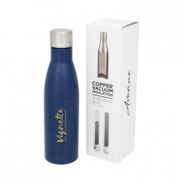 Logotrade promotional item picture of: Vasa speckled copper vacuum insulated bottle, blue