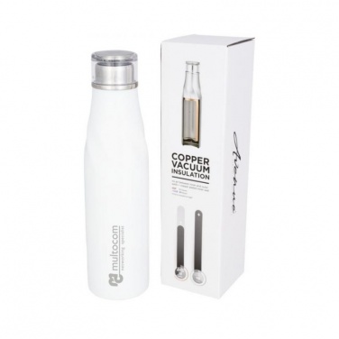 Logo trade promotional gift photo of: Hugo auto-seal copper vacuum insulated bottle, white