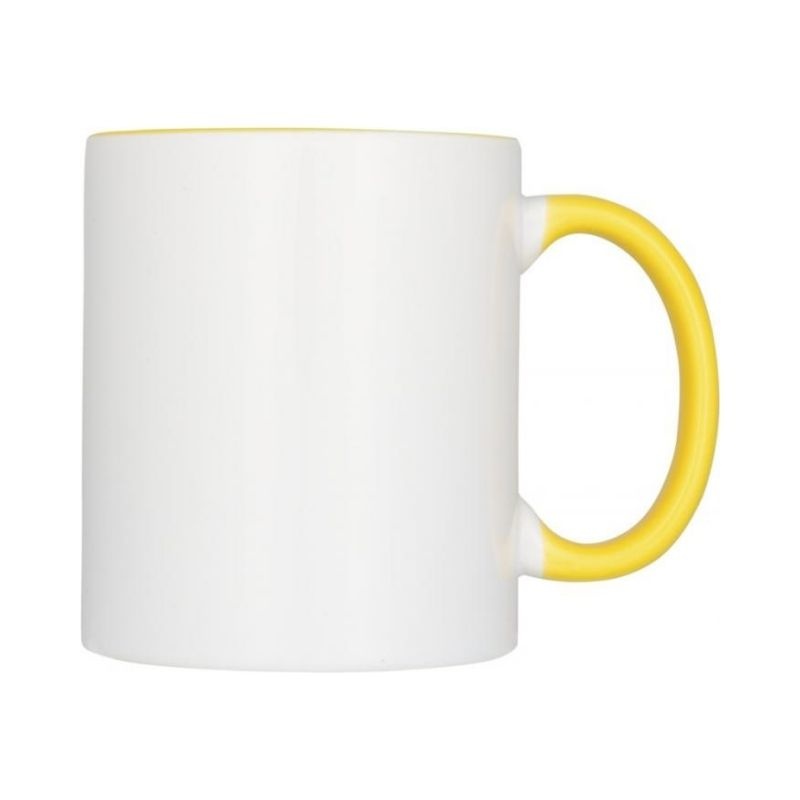 Logo trade promotional items picture of: Sublimation colour pop mug Pix, yellow