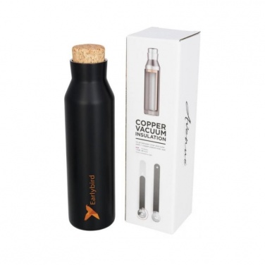 Logotrade promotional products photo of: Norse copper vacuum insulated bottle with cork, black