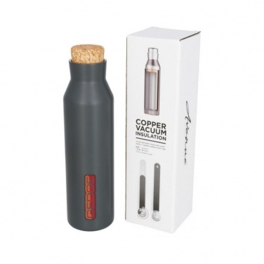Logo trade advertising products image of: Norse copper vacuum insulated bottle with cork, grey