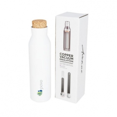 Logotrade promotional products photo of: Norse copper vacuum insulated bottle with cork, white