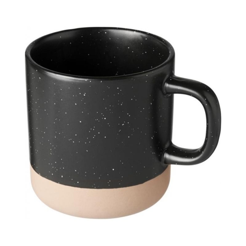Logo trade promotional merchandise picture of: Pascal 360 ml ceramic mug, black