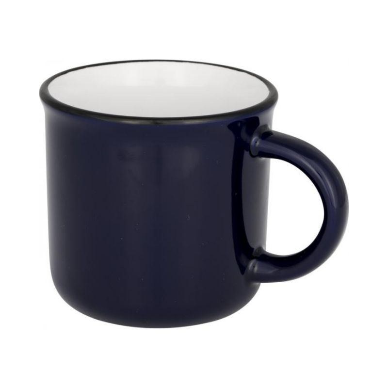 Logo trade promotional merchandise image of: Ceramic campfire mug, blue