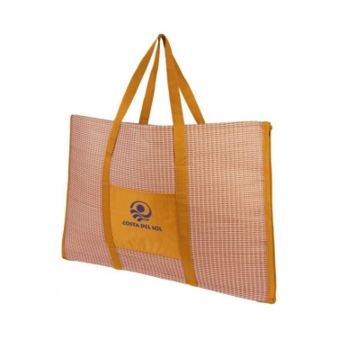 Logo trade promotional giveaways image of: Bonbini foldable beach tote and mat, orange