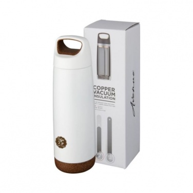 Logo trade promotional items picture of: Valhalla 600ml copper vacuum insulated sport bottle, white