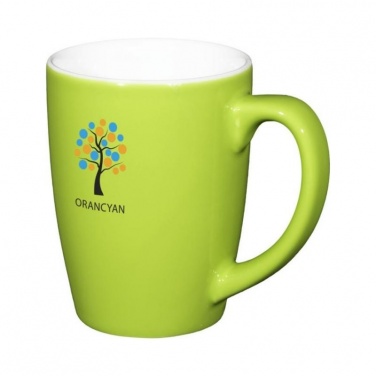 Logo trade corporate gifts image of: Mendi 350 ml ceramic mug, lime