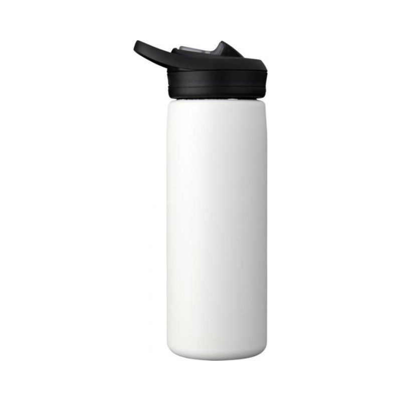Logo trade promotional merchandise picture of: Eddy+ 600 ml copper vacuum insulated sport bottle, white