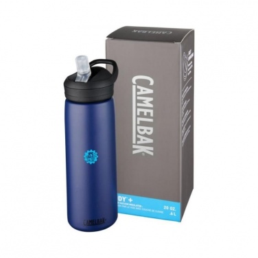 Logo trade business gift photo of: Eddy+ 600 ml copper vacuum insulated sport bottle, navy