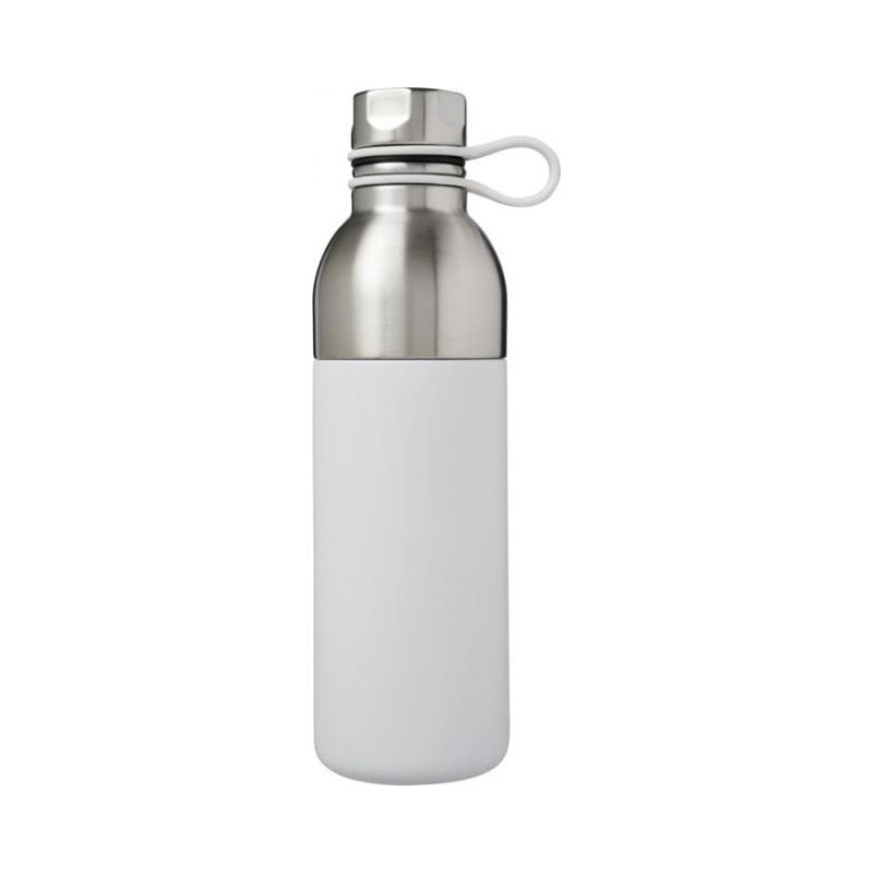 Logo trade corporate gift photo of: Koln 590 ml copper vacuum insulated sport bottle, white